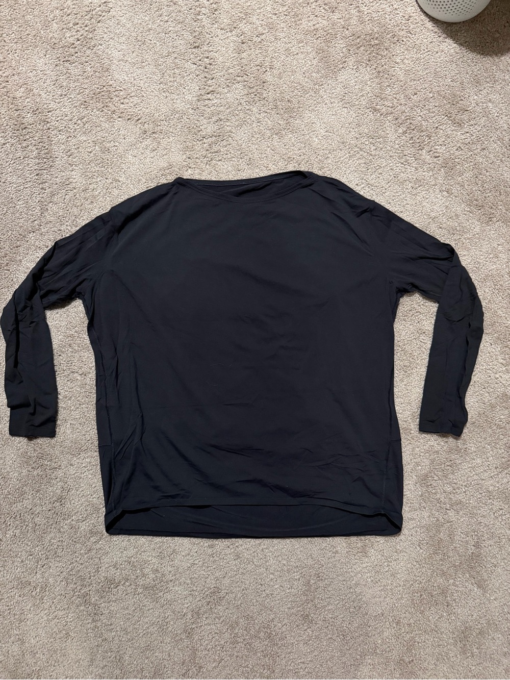 Lululemon Back in Action long sleeve shirt Black Sz 10